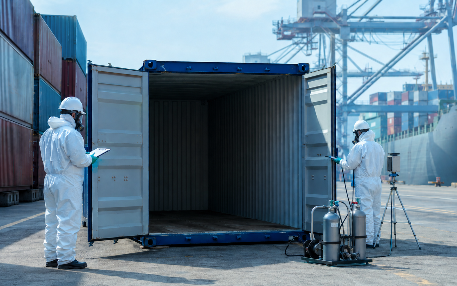 Operación controlada en un contenedor dentro de una terminal portuaria